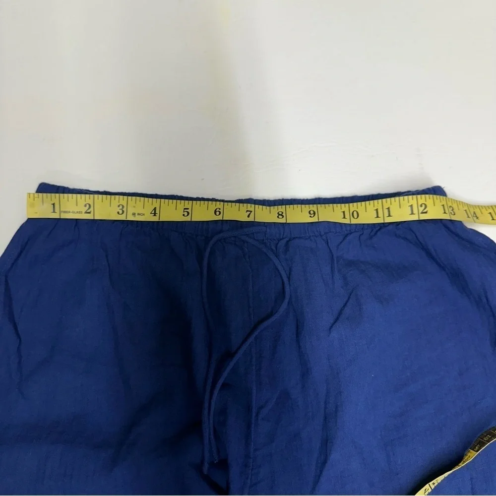 J. Crew women’s Deep Blue Casual Button-Down Shirt/pants set Sz XXS/Xs nwt over